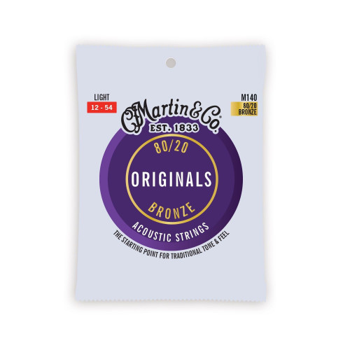 Martin Originals M140 80/20 Light Acoustic Guitar Strings