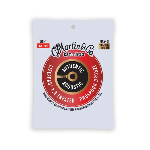 Martin Authentic Treated MA540T Light Acoustic Guitar Strings