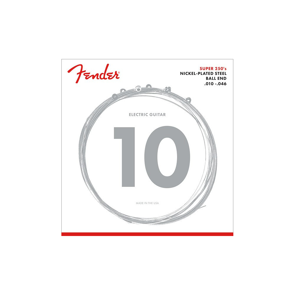 Fender Electric Guitar String Super 250 Nickel Plated .010-.046 250R