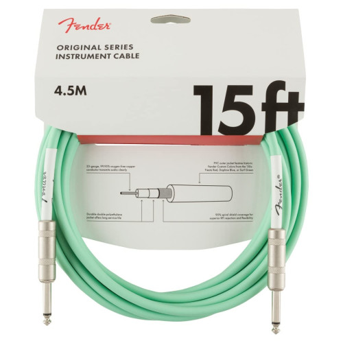 Fender Instrument Cable Original Series 15ft - Surf Green | Get Ready to Rock!