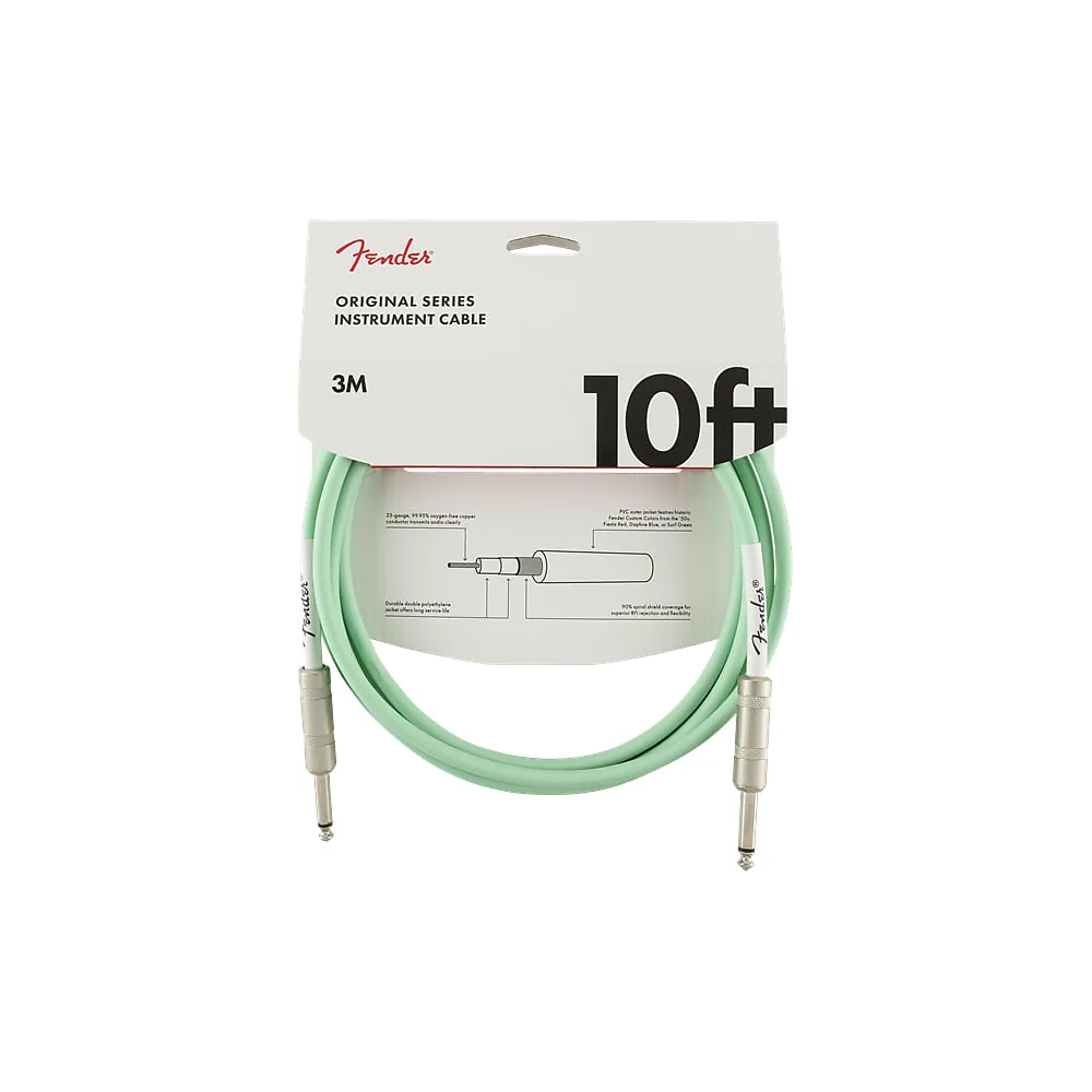 Fender Instrument Cable Original Series 10ft Surf Green