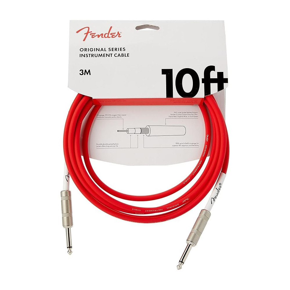 Fender Instrument Cable Original Series 10ft Fiesta Red