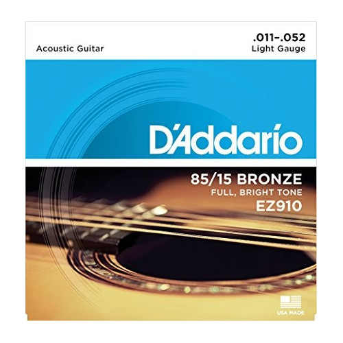 D'Addario EZ910 .011-.052 Bronze Acoustic Guitar Strings - Superior Sound