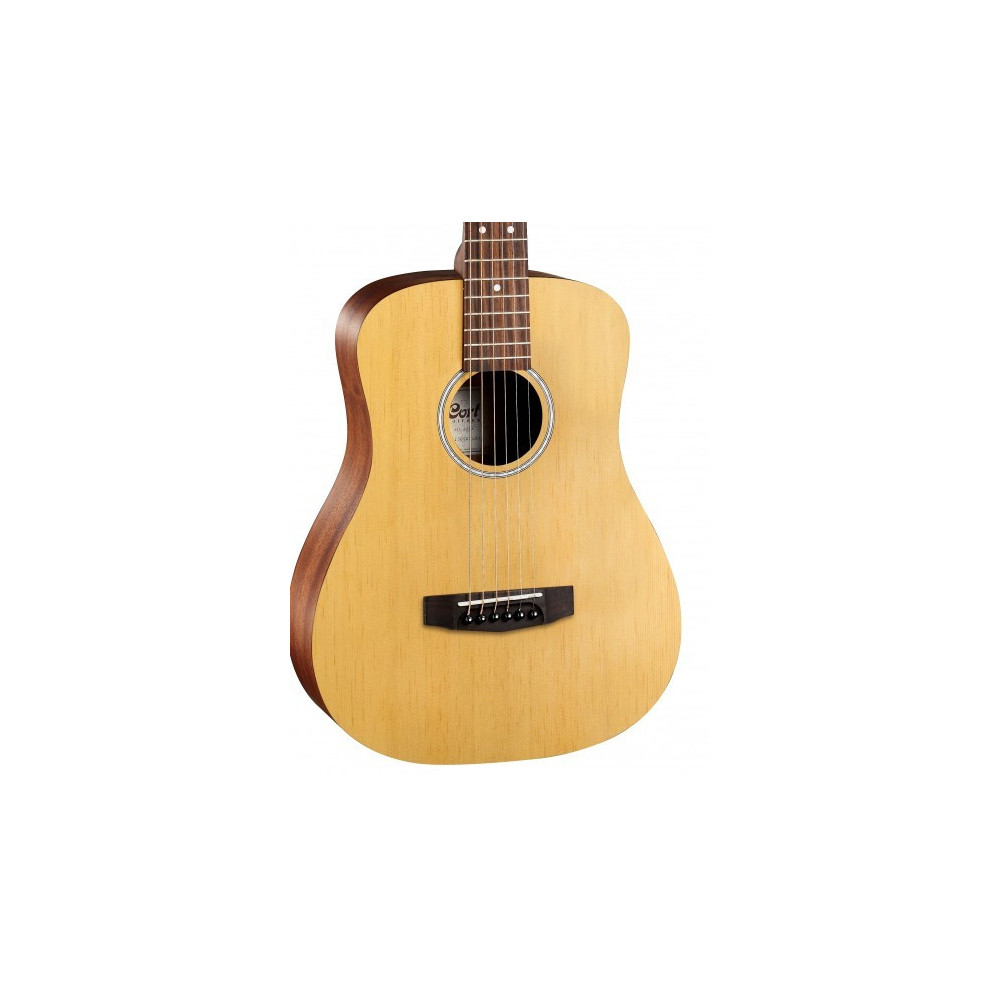 Cort AD Mini Acoustic Guitar - Open Pore | Perfect for Travel & Studio