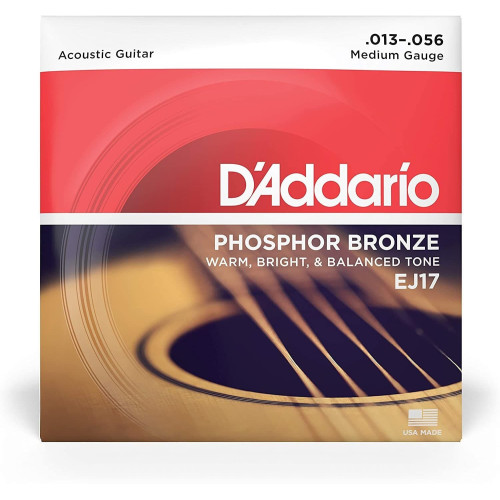 D'Addario EJ17 .013-.056 Phosphor Bronze Acoustic Guitar String