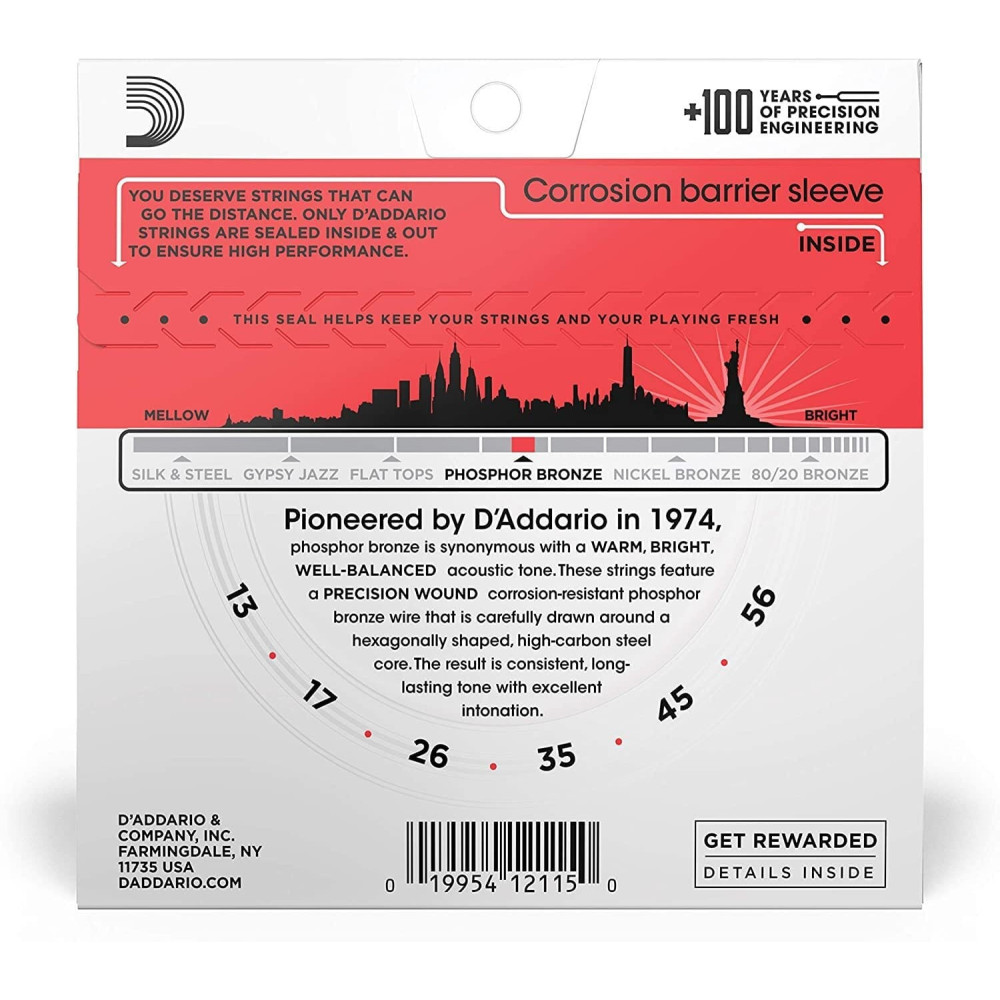 D'Addario SET Phosphor Brz Med for Best Price in India|Music Stores