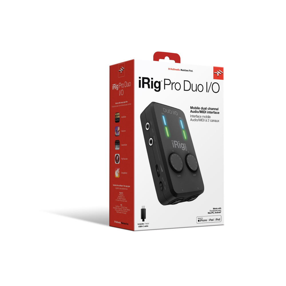 IK Multimedia Irig Pro DUO I/O Audio Interface for iPhone,iPad