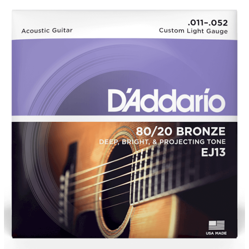 D'Addario EJ13 80/20 Bronze Acoustic Guitar String Set