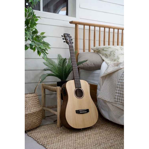 Cort Earth Series EARTH-MINI E Adirondack Electric Acoustic Guitar | Hear Rich Tone