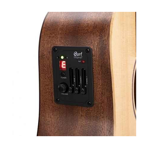 Cort Earth Series EARTH-MINI E Adirondack Electric Acoustic Guitar | Hear Rich Tone